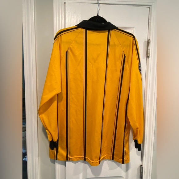Official Sports Size M USSF Yellow Long Sleeve Striped Soccer Referee Jersey - Picture 11 of 15